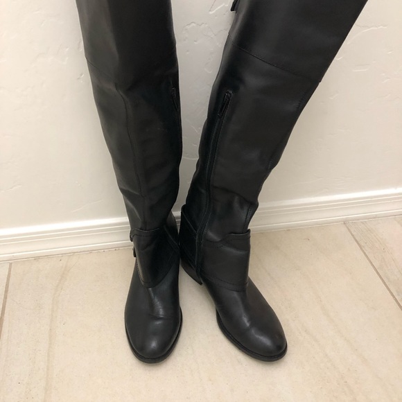 Arturo Chiang Black Riding Boots Womens - Picture 2 of 5